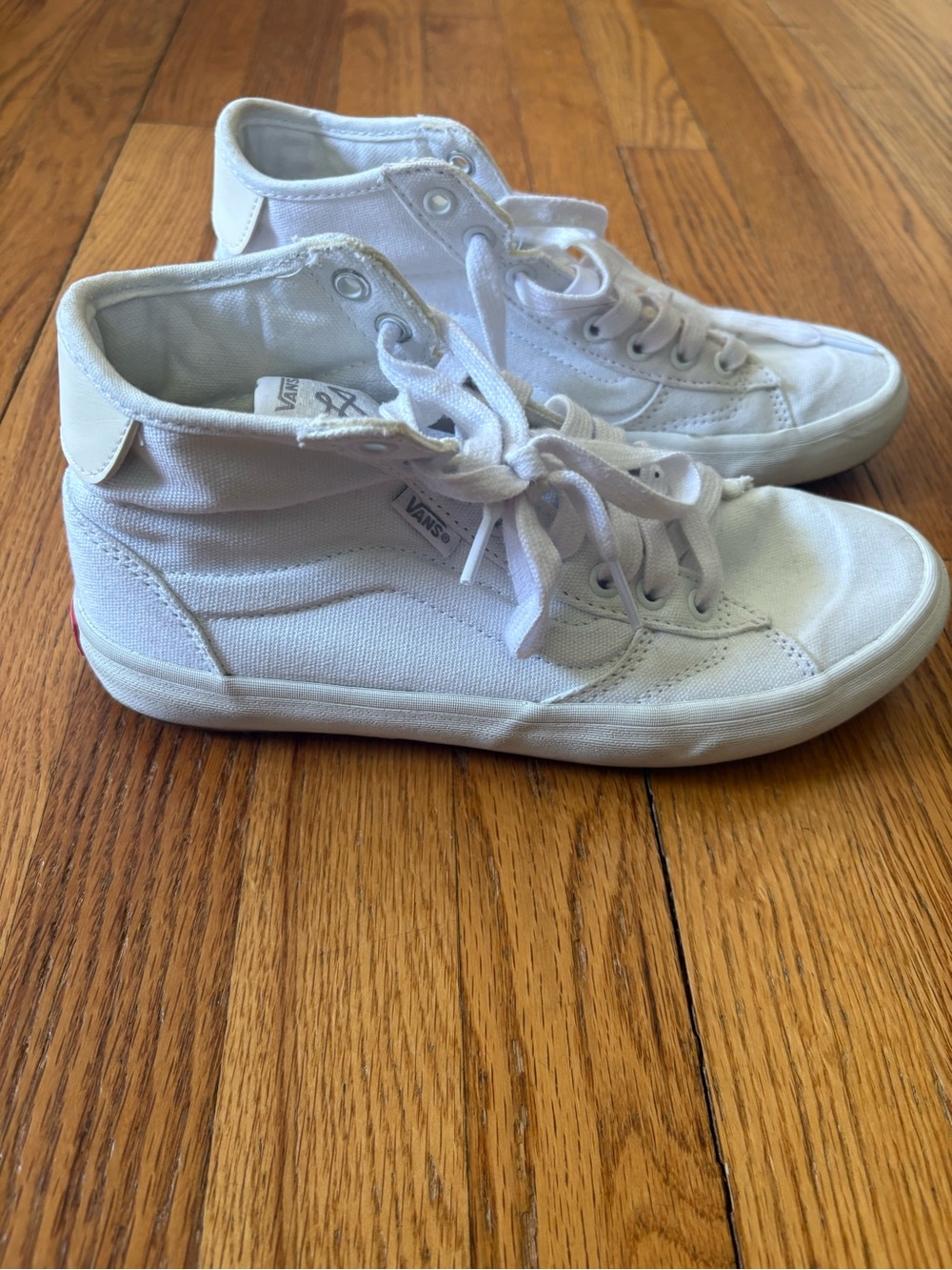 Vans Kids White High-Top Canvas Sneakers